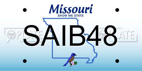 SAIB48 Missouri License Plate