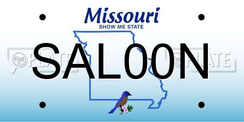 SAL00N Missouri License Plate