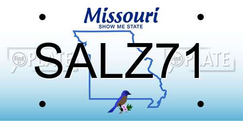 SALZ71 Missouri License Plate