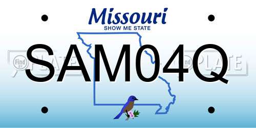SAM04Q Missouri License Plate
