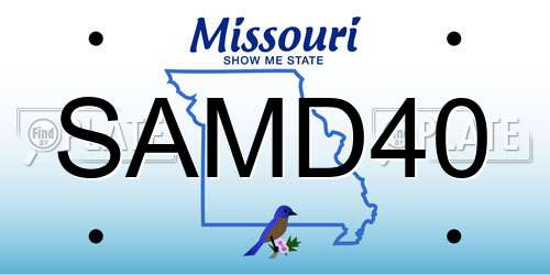 SAMD40 Missouri License Plate