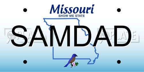 SAMDAD Missouri License Plate