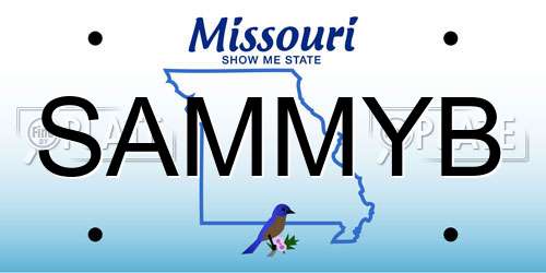 SAMMYB Missouri License Plate