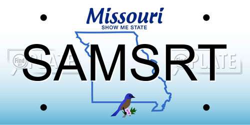 SAMSRT Missouri License Plate