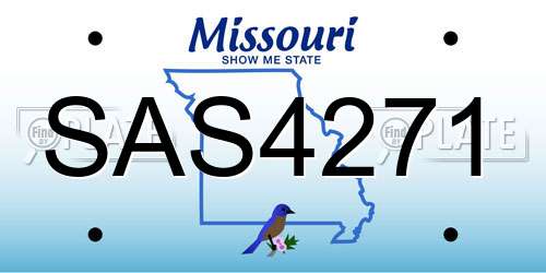 SAS4271 Missouri License Plate