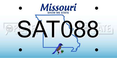 SAT088 Missouri License Plate