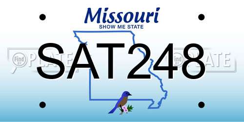 SAT248 Missouri License Plate