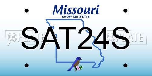 SAT24S Missouri License Plate