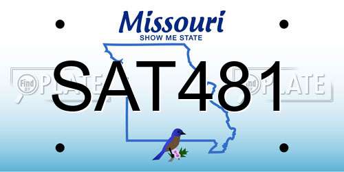 SAT481 Missouri License Plate