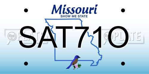 SAT71O Missouri License Plate