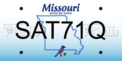 SAT71Q Missouri License Plate