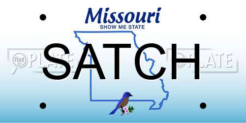 SATCH Missouri License Plate
