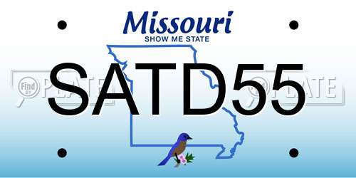 SATD55 Missouri License Plate