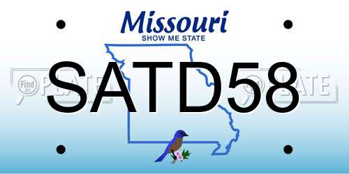 SATD58 Missouri License Plate