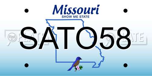 SATO58 Missouri License Plate