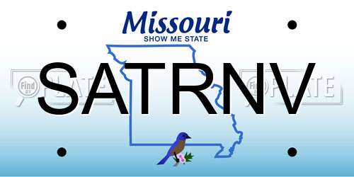 SATRNV Missouri License Plate