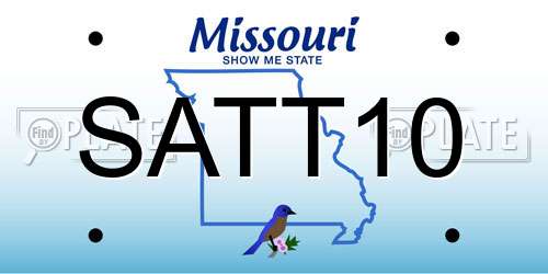 SATT10 Missouri License Plate
