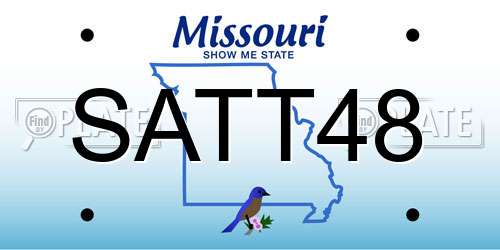 SATT48 Missouri License Plate