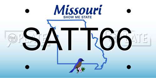 SATT66 Missouri License Plate