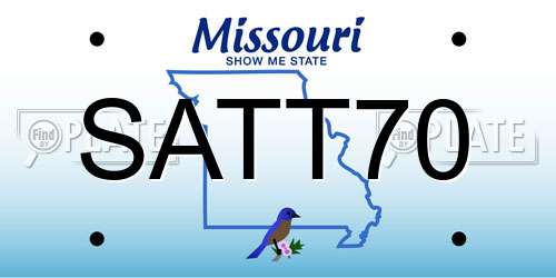 SATT70 Missouri License Plate