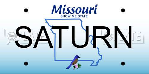 SATURN Missouri License Plate