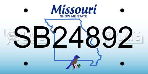 SB24892 Missouri License Plate