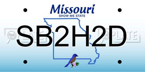 SB2H2D Missouri License Plate