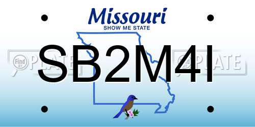 SB2M4I Missouri License Plate