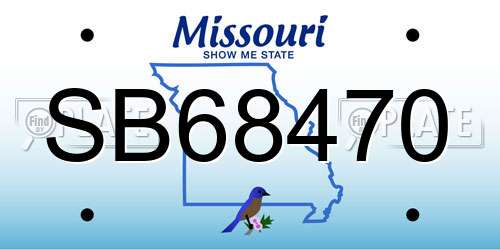 SB68470 Missouri License Plate