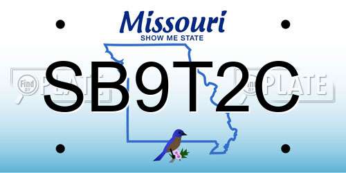 SB9T2C Missouri License Plate