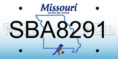 SBA8291 Missouri License Plate