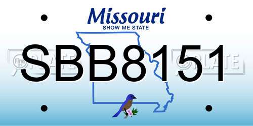 SBB8151 Missouri License Plate