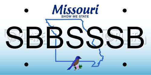 SBBSSSB Missouri License Plate