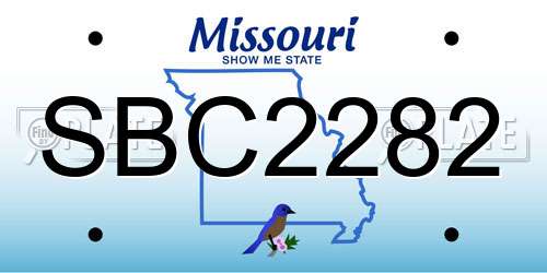 SBC2282 Missouri License Plate