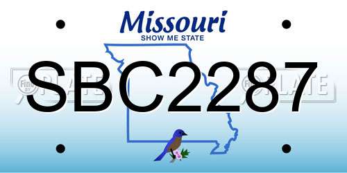 SBC2287 Missouri License Plate