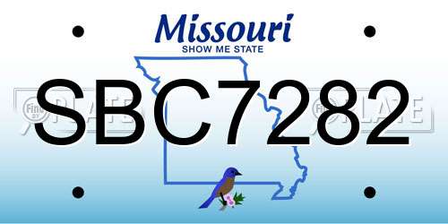 SBC7282 Missouri License Plate