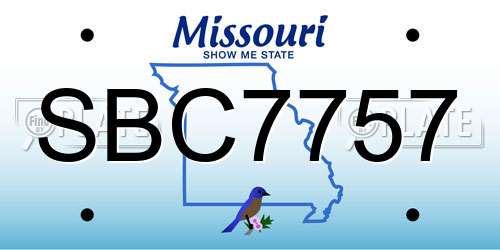 SBC7757 Missouri License Plate