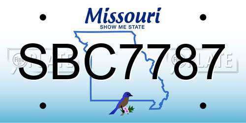 SBC7787 Missouri License Plate
