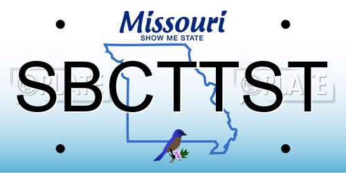 SBCTTST Missouri License Plate
