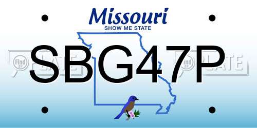 SBG47P Missouri License Plate