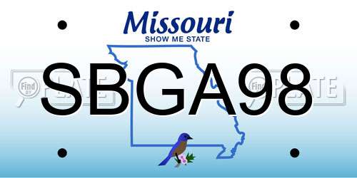 SBGA98 Missouri License Plate