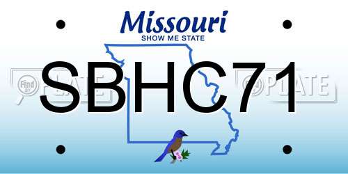 SBHC71 Missouri License Plate