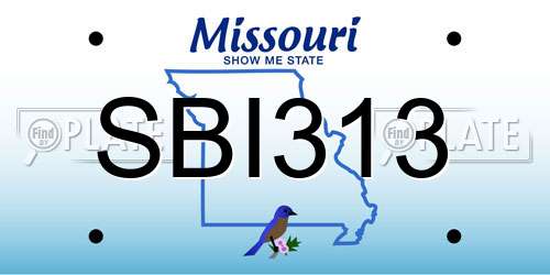 SBI313 Missouri License Plate