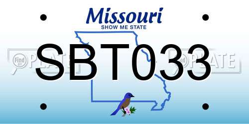 SBT033 Missouri License Plate
