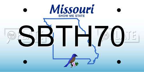 SBTH70 Missouri License Plate
