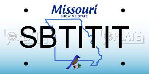 SBTITIT Missouri License Plate