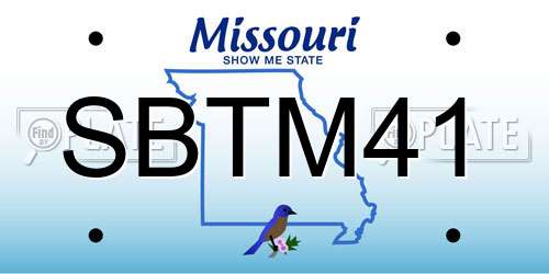 SBTM41 Missouri License Plate