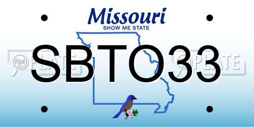 SBTO33 Missouri License Plate