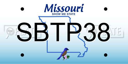 SBTP38 Missouri License Plate