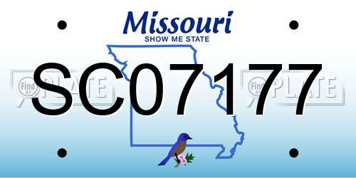 SC07177 Missouri License Plate